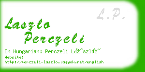 laszlo perczeli business card